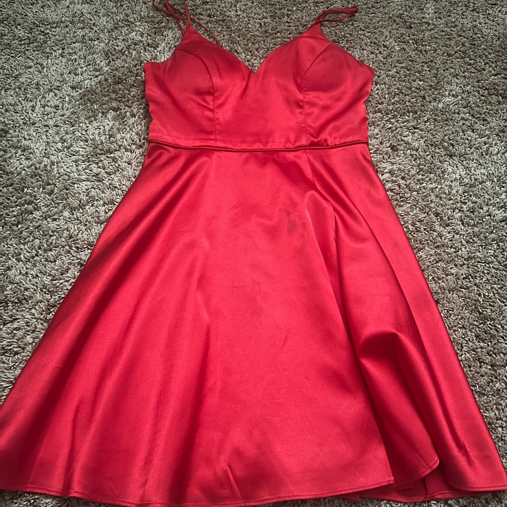 Sequin Hearts Vibrant Red Dress